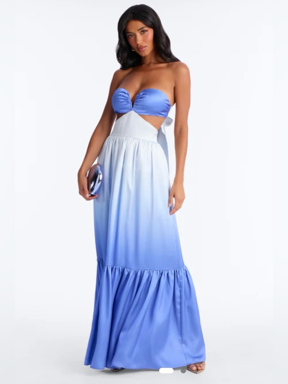BNWT strapless blue ombré maxi dress